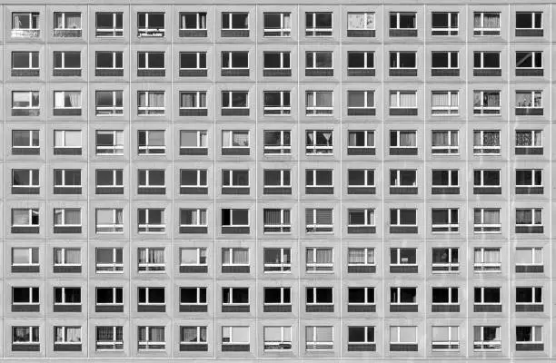 Full frame shot of residential building at Berlin Alexanderplatz