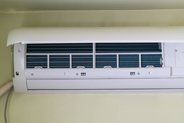 istock Household air conditioner filters. Replacement and cleaning concept. 1468480181