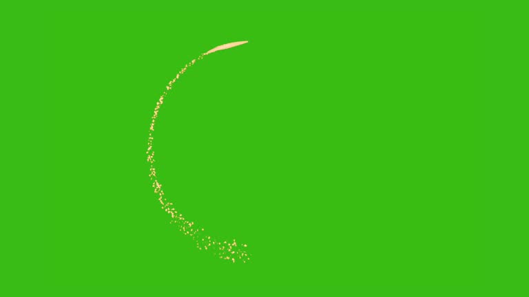 Circle sparkle on green screen background. 4K motion graphics animation.