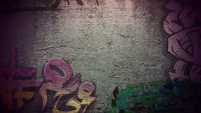 Street graffiti on wall in city