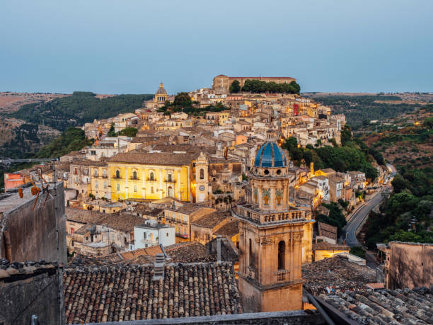 istock Panoramic view of Ragusa Ibla at sunset 1468495604