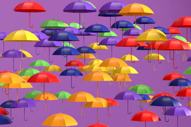 istock Colorful Umbrellas, Safety Concept 1468502957
