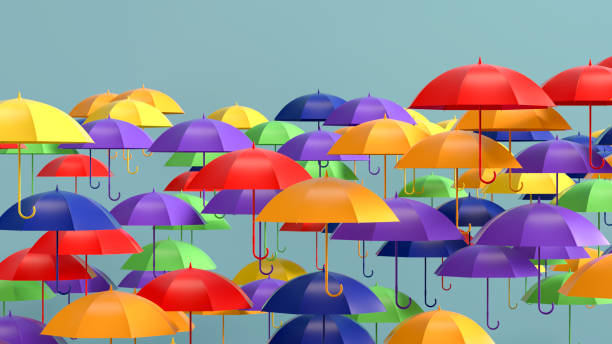istock Colorful Umbrellas, Safety Concept 1468503165