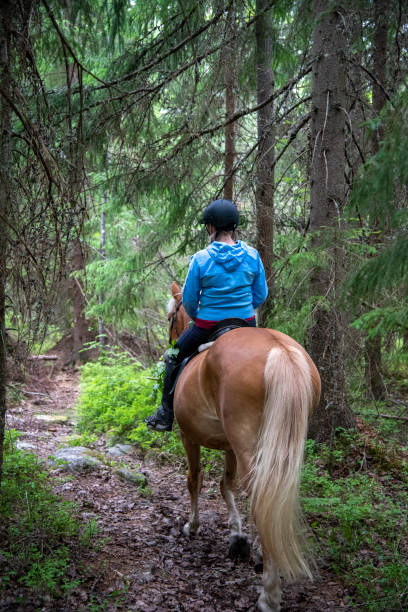 istock Woman horseback riding 1468505181