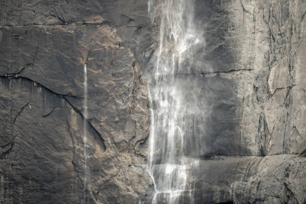 Leaking Wall Next Yosemite Falls from Four Mile Trail in Yosemite National Park