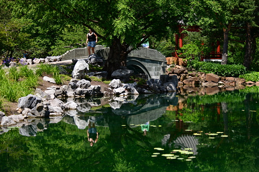 Chinese Exhibit at the Montreal Botanical Gardens in the Summer