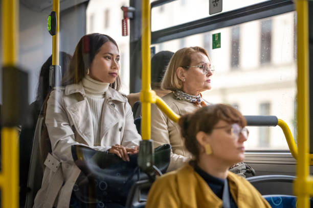 istock Women travelling in bus 1468513711