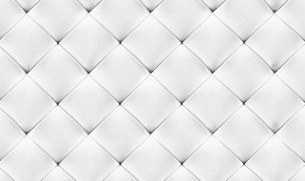 istock White natural leather background, classic checkered pattern for furniture, wall, headboard 1468514344