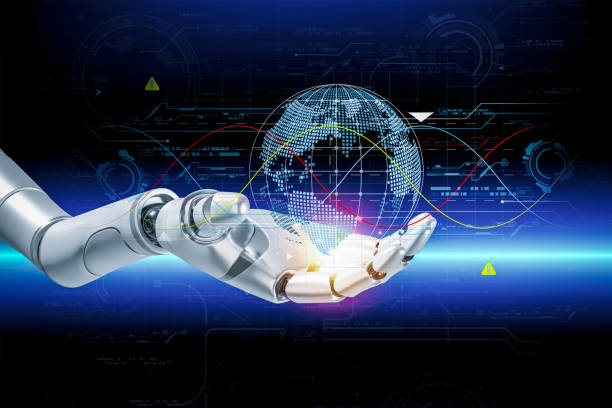istock 3D rendering. Artificial intelligence,AI research of robot and cyborg development for future,digital smart world metaverse concept. 1468524753