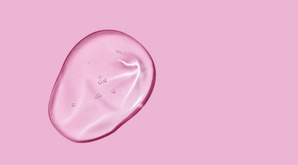 istock Serum gel swatch on pink background. 1468528639