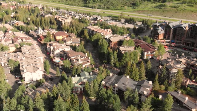 Panoramic aerial view of Vail, Colorado