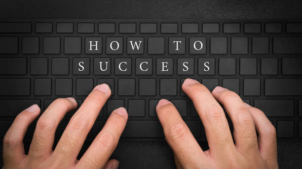 istock How to success. Hand typing on desktop office computer keyboard. script writer or filmmaker typing on a computer or laptop keyboard. Business workplace. 1468533514