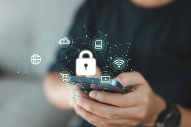 istock businessman using his smartphone to establish a network connection that is protected by a shield guard, which serves to prevent cyber attacks. concept of network security systems. 1468534021