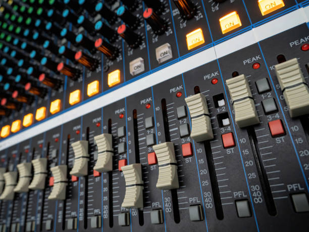istock Audio sound mixer, Professional tool sound engineer. 1468536303