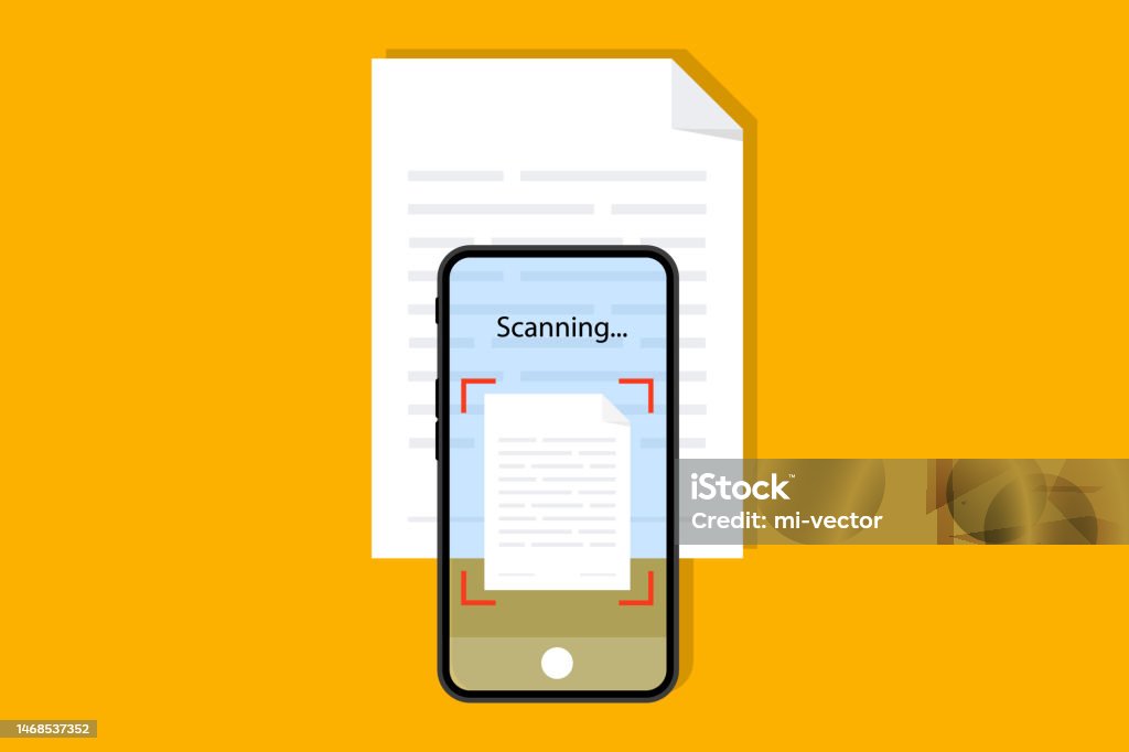 Document Scan Example Scanning Document Paper File Scan Document Scanning Document Isometric ...