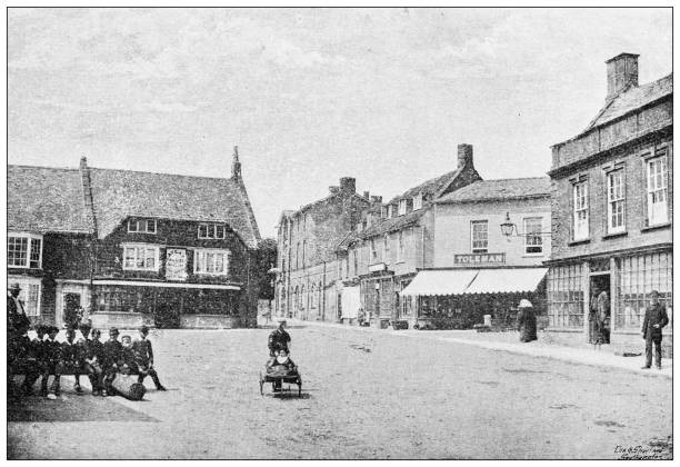 istock Antique photograph of Dorset, England: Beaminster, square 1468540780