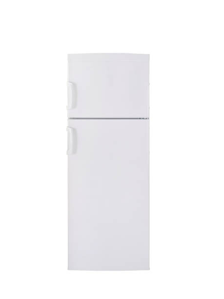 istock refrigerator, double door freezer on white 1468540854
