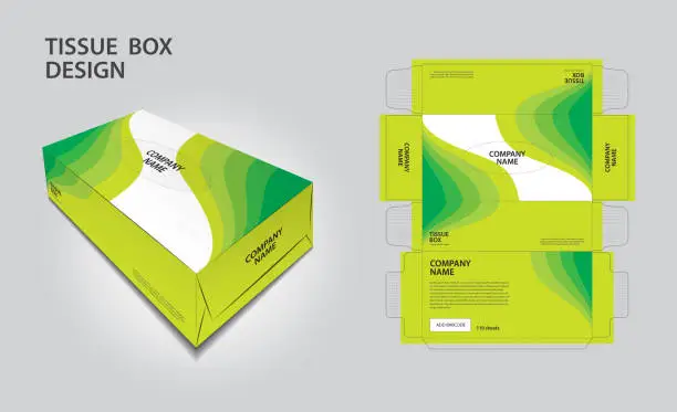 Vector illustration of Tissue box packaging design on geometric background, box mockup, 3d box, Can be use place your text and logos and ready to go for print, Product design, Label design, Packaging design template vector