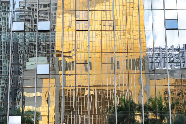 istock Architecture details Modern Building Glass facade Business background 1468545992