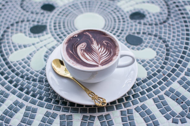 istock Coffee cappuccino on  table with nature background 1468553197