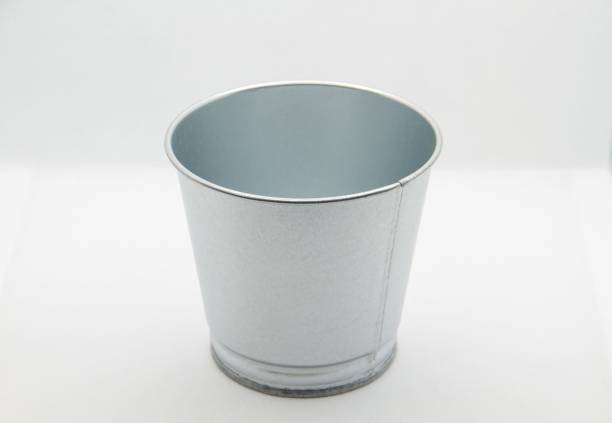 istock Stainless steel cup isolated on white background 1468563066