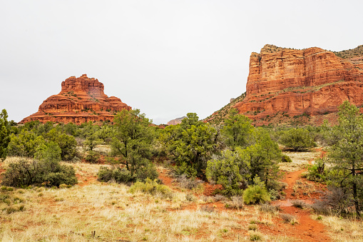 This is a photograph of the scenic landscape in Sedona, Arizona in spring time.