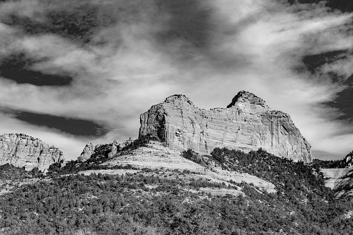 This is a photograph of the scenic landscape at Red Rocks State Park in Sedona, Arizona in spring time.