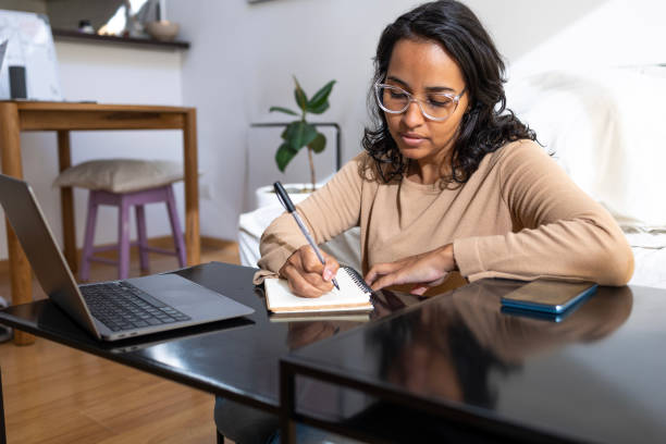 istock Businesswoman remote working from home 1468566318