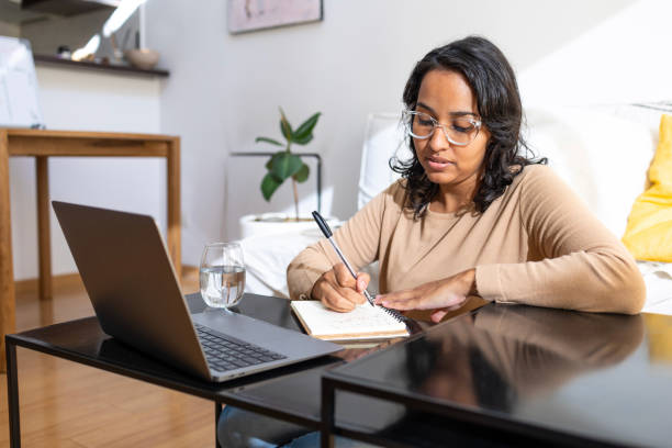 istock Businesswoman remote working from home 1468566347