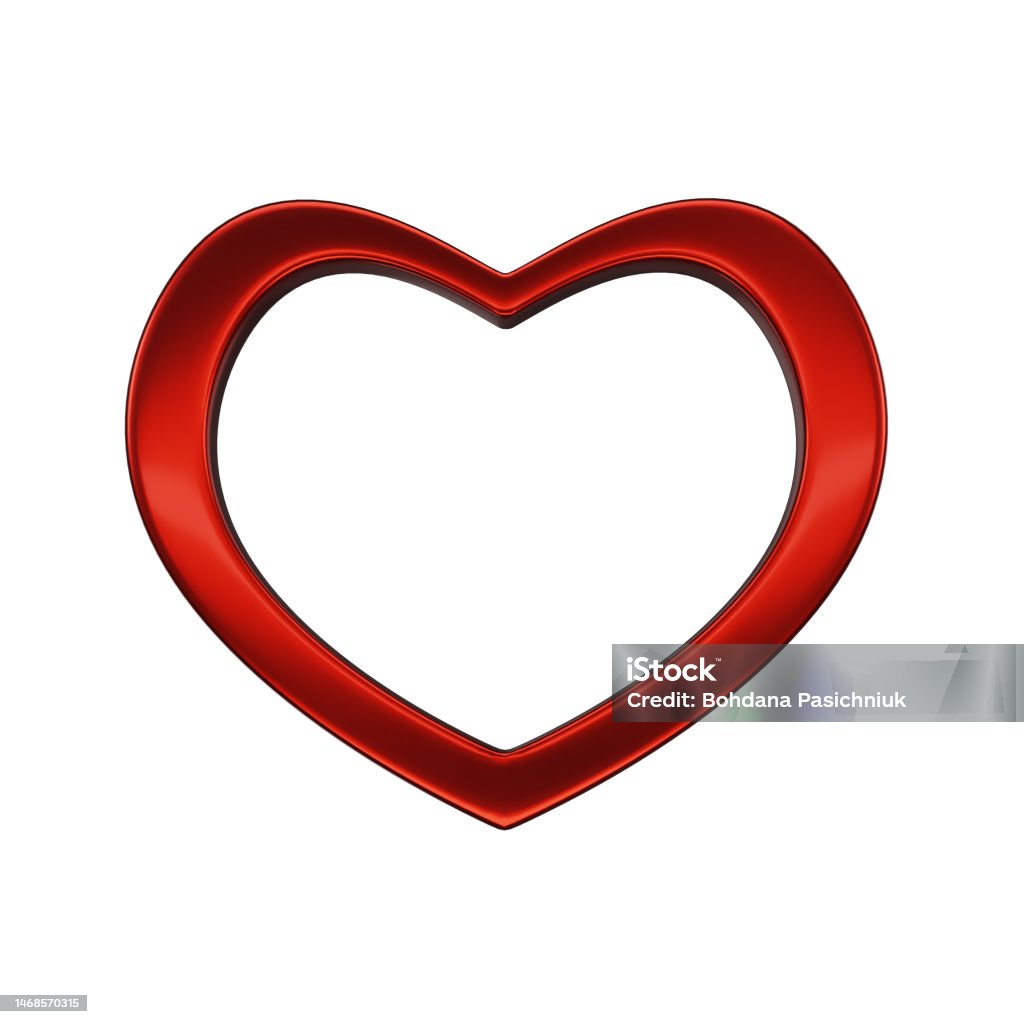 Heart Icon Frame In The Form Of Heart Red Heart Valentines Day ...