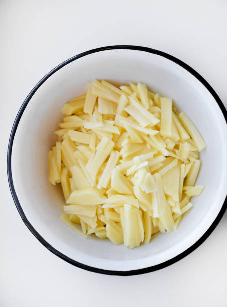 istock Sliced potatoes in a saucepan. Fresh potatoes. 1468578416