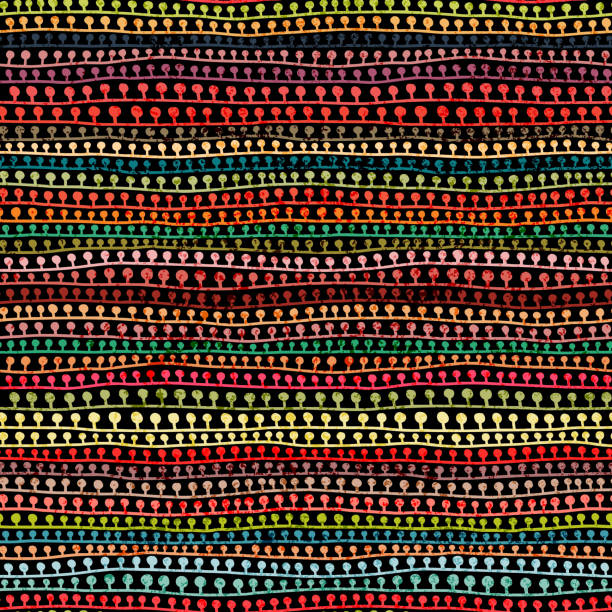 ilustrações de stock, clip art, desenhos animados e ícones de cute seamless striped pattern. - carpet rug persian rug persian culture