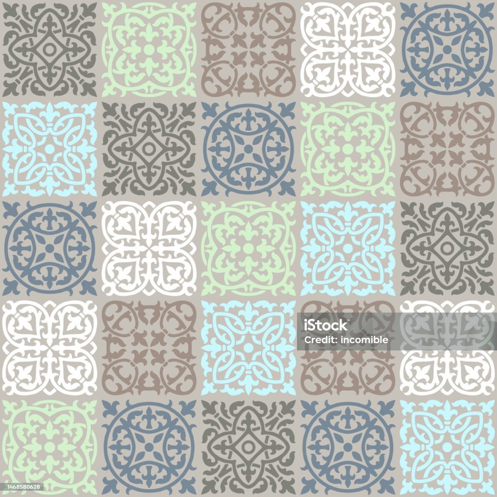 Antic Texture Pattern Design Ancient Ceramic Tile Seamless Pattern Wall Or Floor Texture Decorative ...