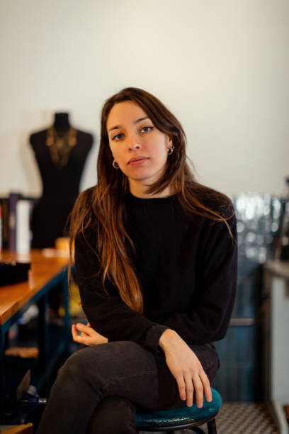 istock Woman portrait in craft studio 1468580892