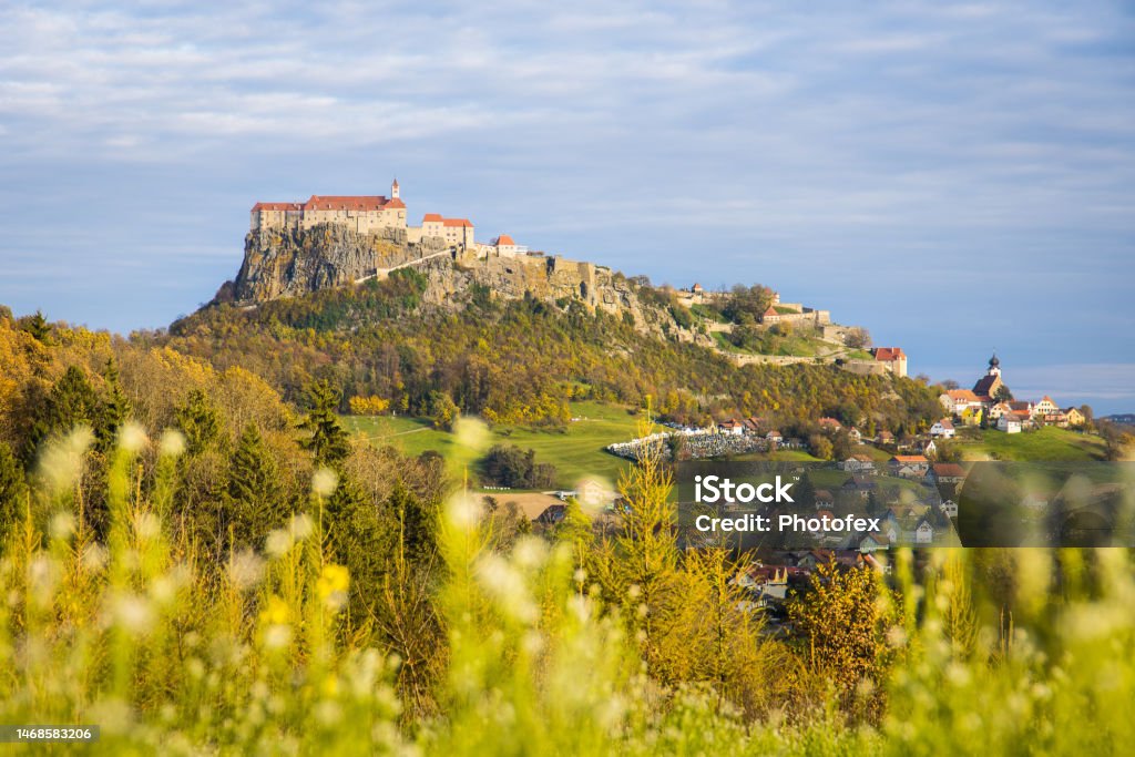 The beautiful Riegersburg castle in Austria on a beautiful autumn day Ancient Stock Photo