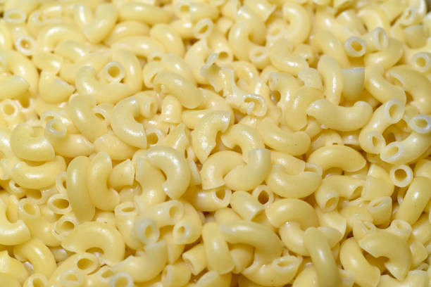 istock Boiled pasta. Yellow pasta close-up. Delicious breakfast. 1468589679
