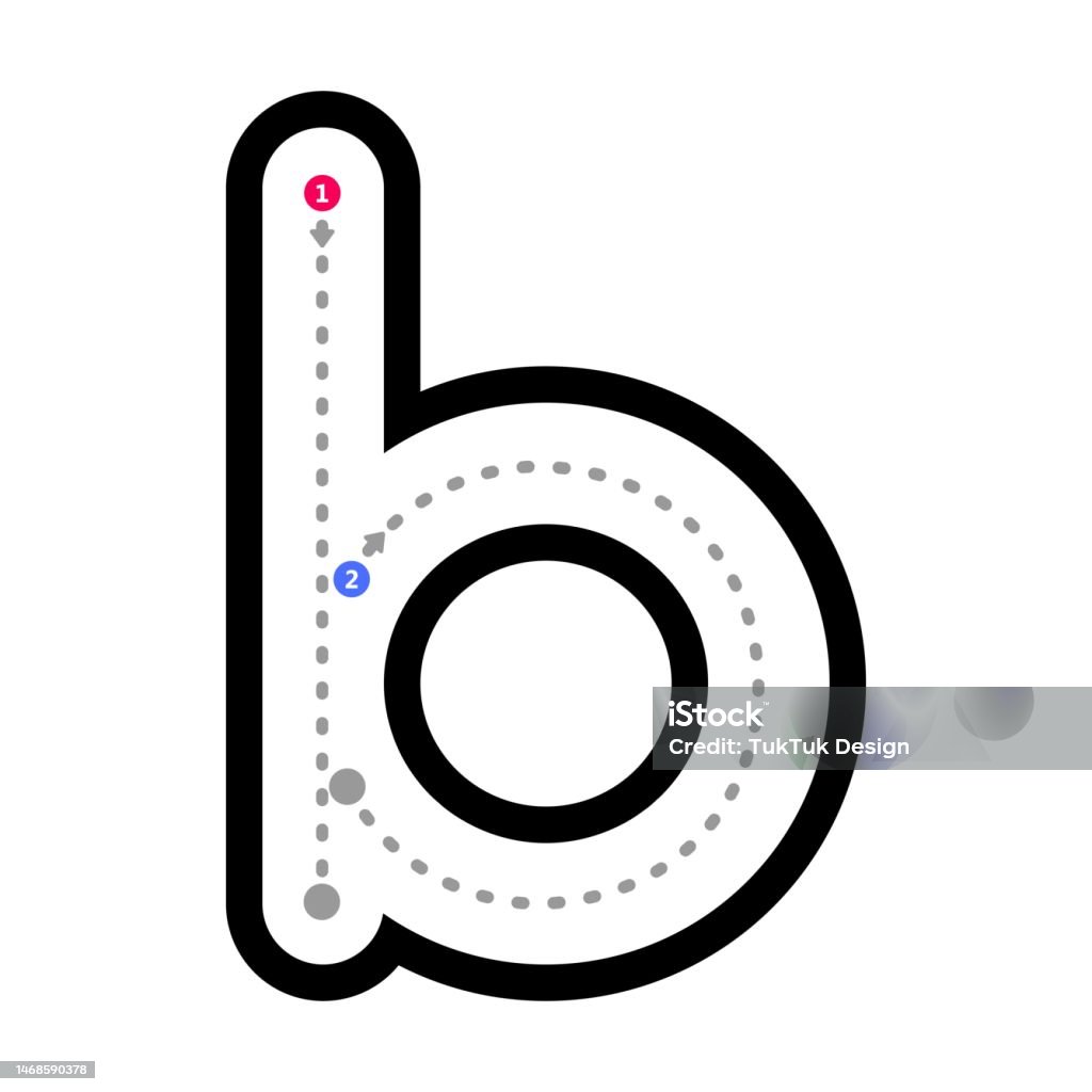 Tracing Alphabet Letter B Lowercase Prewriting Dotted Line Element For tracing-alphabet-letter-b-lowercase-prewriting-dotted-line-element-for