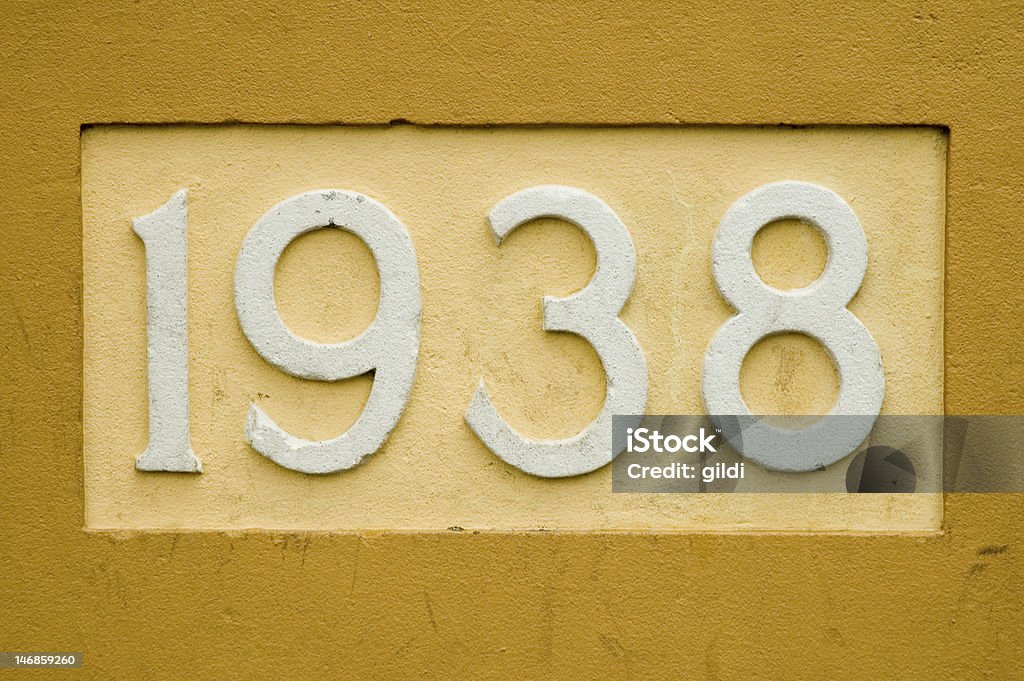 Número de 1938 - Foto de stock de Antigo royalty-free