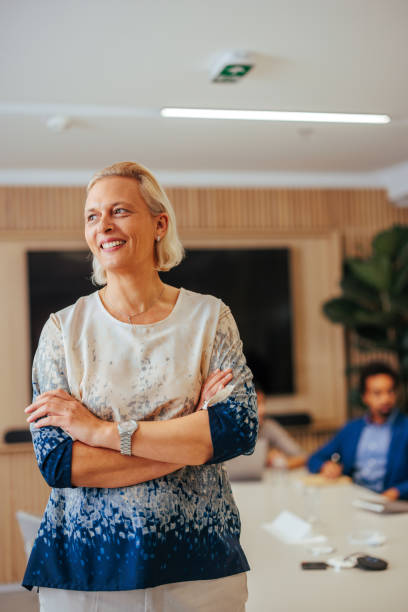 istock Businesswoman in boardroom. 1468596338