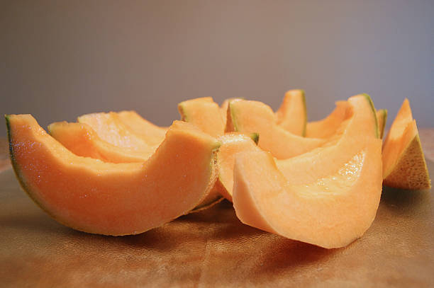 Sliced Cantaloupe stock photo