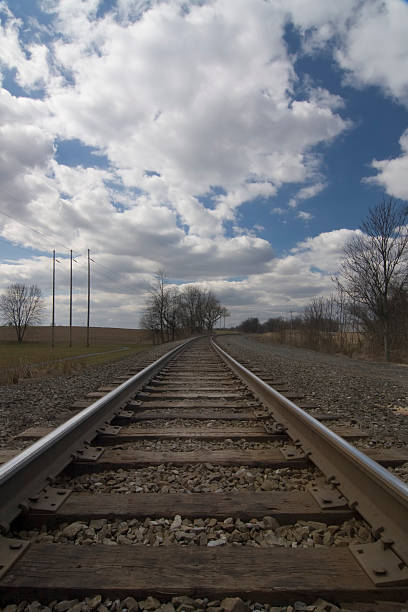 istock Train track disappearing into the distance 146859883