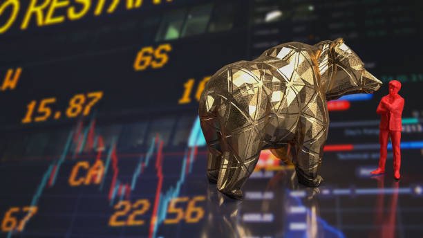 istock The gold bear and red man for business concept 3d rendering 1468599195