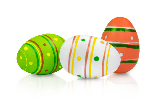 Easter Eggs Isolated on White stock photo