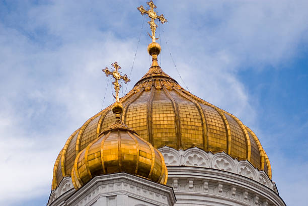 istock Golden dome of church 146860122