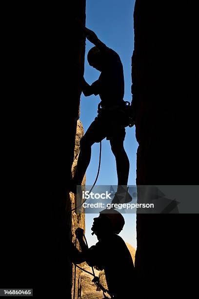 Team Of Rock Climbers Stock Photo - Download Image Now - Achievement, Adventure, Athlete