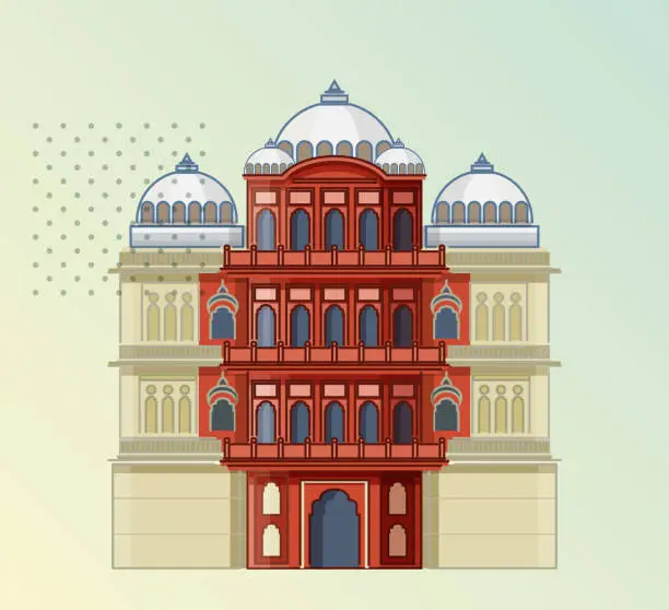 Vector illustration of Kota City - Garh Palace - Icon Illustration