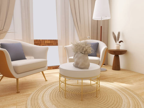 istock Living room design, 3D Render, 3D Illustration 1468604910
