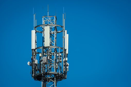 5G telecommunication cellular network tower in England UK