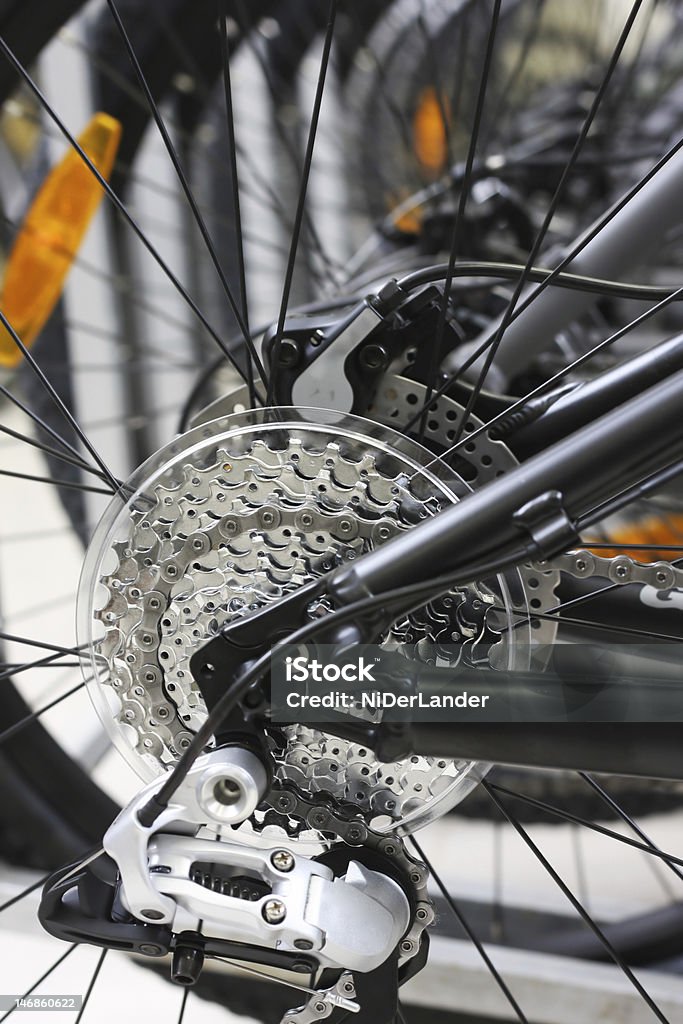 Moderno meccanismo di bicicletta - Foto stock royalty-free di Attività ricreativa