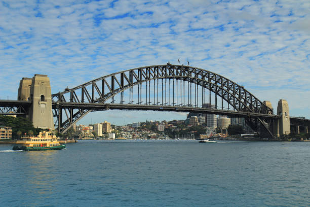 puente del puerto de sídney en the rocks - sydney australia the rocks australia architectural styles fotografías e imágenes de stock
